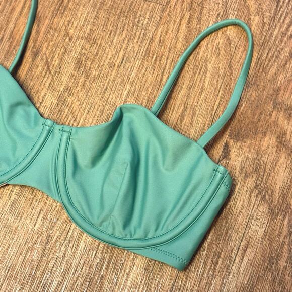 J. Crew Balconette Underwire Bikini Top in Green Size 34C - Picture 3 of 7
